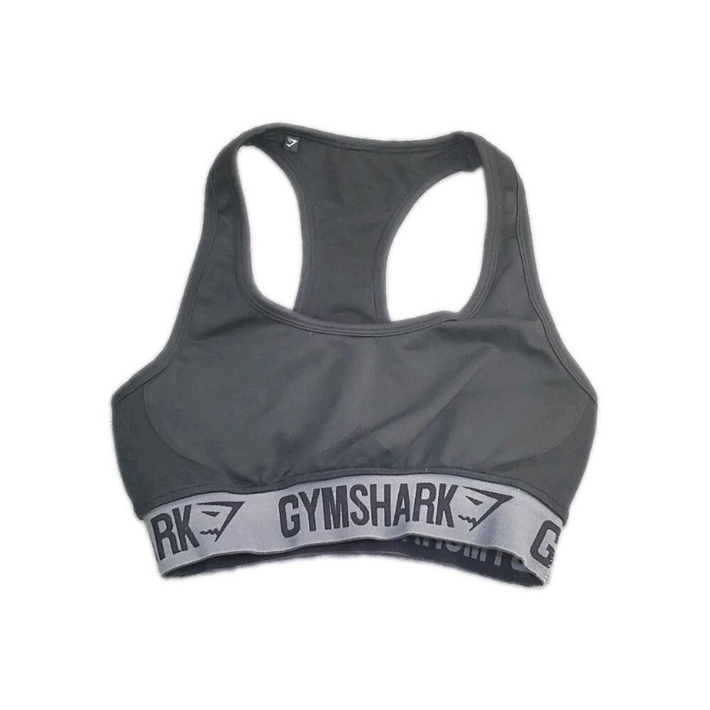 Gymshark Flex Dry Sz S Black Marl Blush Nude Sports Bra Women's Gym Yoga C23-36